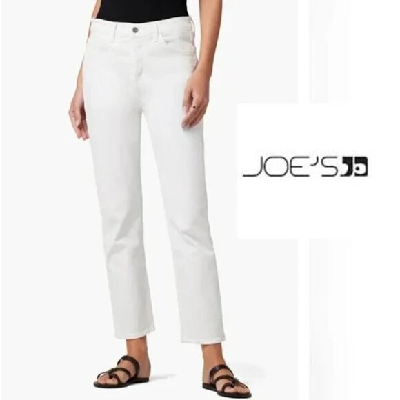 Joe's Jeans The Scout Mid Rise Slim Boyfriend Button-Fly Jeans, White, NEW w/Tag - Picture 2 of 5